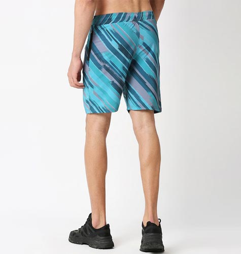 Men Printed Slim Fit Rapid-Dry Training or Gym Sports Shorts